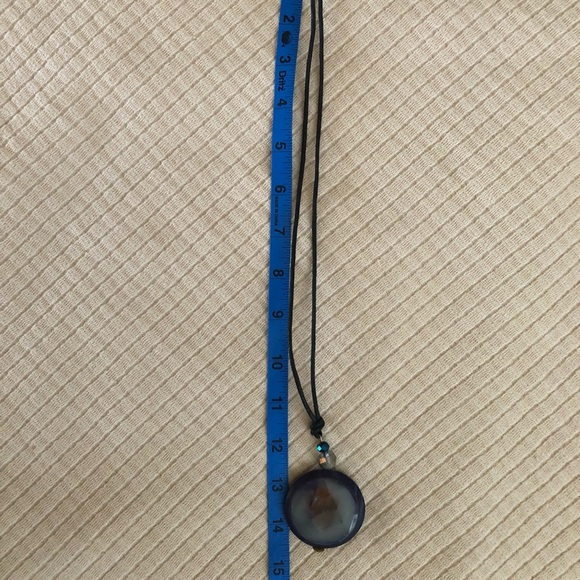 2/$14 ❤️ Large Stone Look Pendant with Small Beads on a Cord - Picture 3 of 5